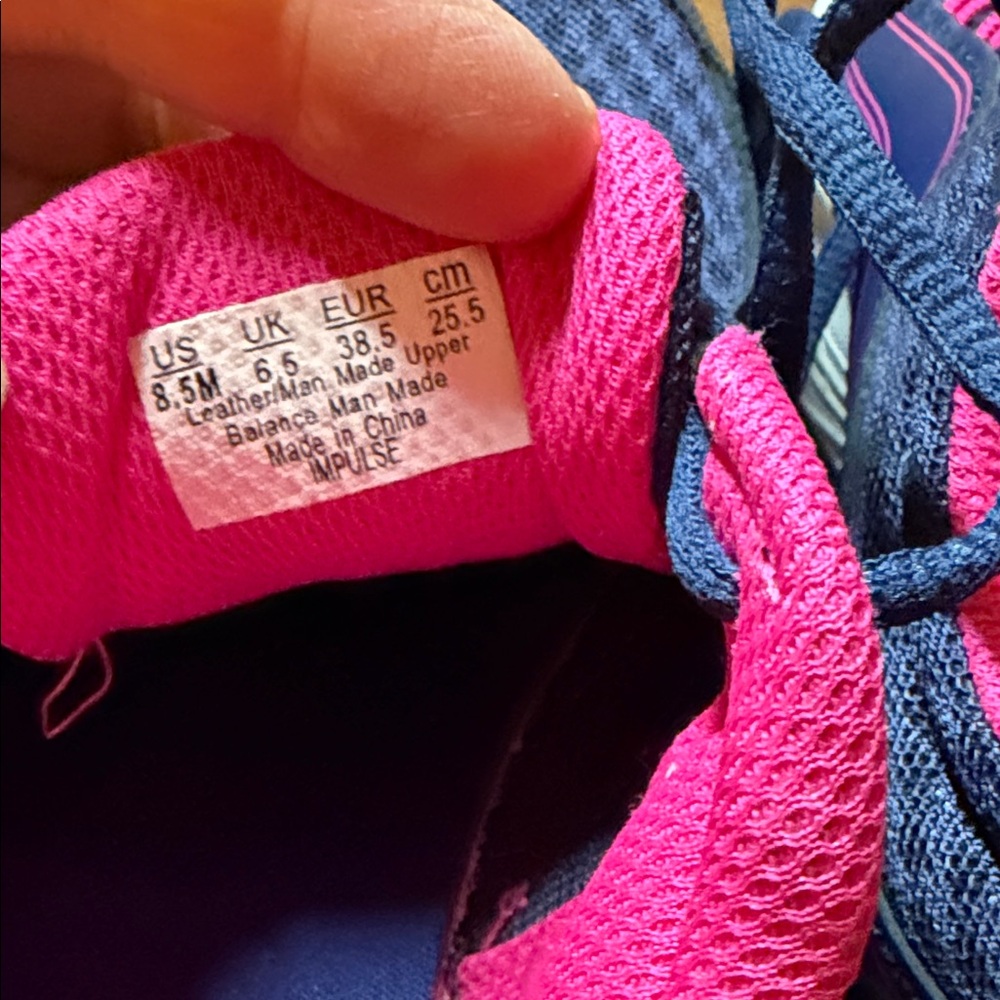 Ryka Blue and Pink Lace-Up Sneakers - Picture 3 of 6